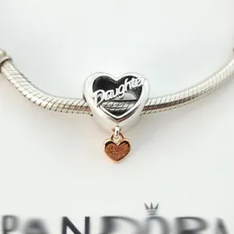 Älskar din dotter Heart Charm 925 Sterling Silver Moments for Men's Women's Fashion Style Charm Pärlor Birthday Present Armband Smycken 782327C00 Fashion Jewelry