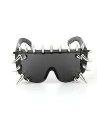 17 21 25 Stück Nieten-Sonnenbrille für Damen, Designer-Steampunk-Brille, Gothic-Hip-Hop-Punk-Party-Männerbrille, Ihr Stil1764105