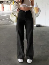 Calças de brim das mulheres das mulheres calças de algodão puro estilo menina quente cintura alta emagrecimento denim queimado calças jeans feminino preto casual calças c24318