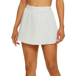 Vestidos cugoao branco saia plissada mulher cintura elástica mini saias sexy mircro verão mini tênis skorts irregular golfe badminton skorts