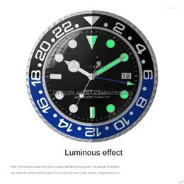 Wall Clocks Clock Fashion Creative Hanging Luminous Living Room Quiet Home Calendar Quartz Light Luxury Decoration Drop Delivery Garde Dhtpu