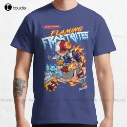 T-shirt Todoroki Flaming Frostbites ( My Hero Academia ) Classic TShirt Custom Aldult Teen Unisex Digital Printing Tee Shirts Xs5Xl