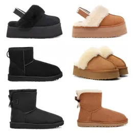 shoes designer fluffy snow boots mini women winter australia platform ug boot fur slipper ankle wool shoes sheepskin real leather classic brand b23