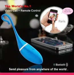 スマートビデオRealov App Wireless Magic Vibrators Vibrating Ball Bluetooth Control Gsport Clitoris Stimulator Sex Toy for Woman Y208979350