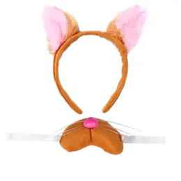 Party Decoration 1 Christmas Cosplay Hair Band Cute Cartoon Animal Headband With Mouth DIY Birthday Accessories Decor Plush Hoop