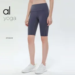 2024Aloyoga Women Summer New Shorts High Waisted Sports Shorts for Women's Tight Fitting Hip Lifting Yoga Pants、クイック乾燥ランニング、フィットネスパンツブランドショーツ