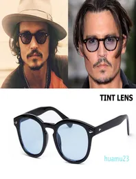 Jackjad New Fashion Johnny Depp Lemtosh Style Round Solglasögon Tint Ocean Lens Brand Design Party Show Sun Glasses Oculos8909849