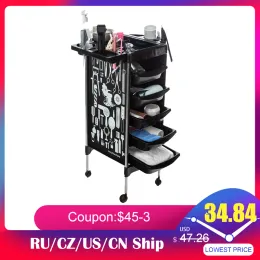 Tools Hair Salon Rolling Trolley Cart Appliance Holders Spa Hairdressing Trolley Hair Styling Storage Station Tool Cart Barber Tool