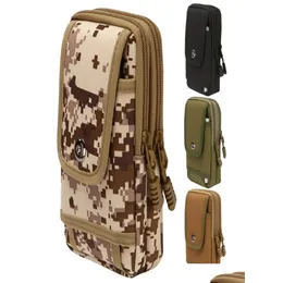 Sacos ao ar livre Oxford Pano Tactical Bag Mtipocket Mobile Phone Cintura Pacote Bolsa Caça Molle Utility Organizer8730892 Drop Delive Otzpi