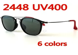 2448 брендовые дизайнерские солнцезащитные очки для мужчин, модные металлические женские солнцезащитные очки TR, солнцезащитные очки для вождения, 6 цветов6402491