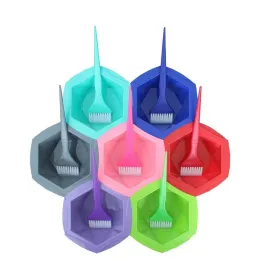 Verktyg Plastis Salong Hair Dye Bowl Color Changing Mixing Bowls Set