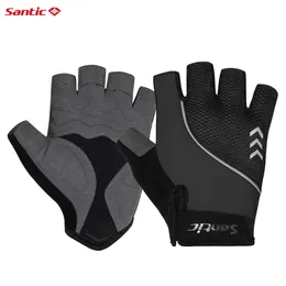 Santiska cyklinghandskar andas Summer Multi-Color Cycling Sports Fitness Gloves Elastic and Reflective For Men and Women 240306