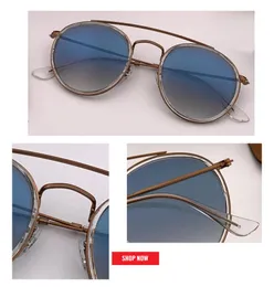 new 2019 SteamPunk Vintage Round Metal Style double bridge Sunglasses Eyewear uv400 glass Lens flash Sun Glasses Oculos De Sol 3648596309