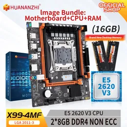 Huananzhi X99 4MF LGA 2011-3 XEON X99 2*8G DDR4 비 ECC 메모리 콤보 키트 세트 M.2 NVME 240307과 인텔 E5 2620 V3