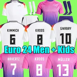 24 25 Germanys Soccer Jersey 2024 Euro Cup Havertz Brandt Sane National Team Shirts 2025 Men Kit Kit Set Home White Away Purple Gnabry Muller