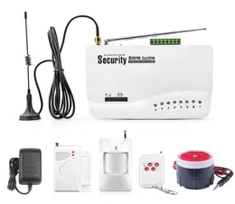 Sistema di allarme GSM antifurto per la sicurezza domestica wireless Combinatore automatico SMS Chiamata SIM Batteria incorporata Doppia antenna Allarme di movimento a infrarossi6071365