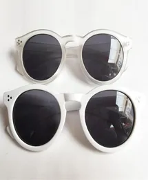 Óculos de sol moda redonda mulheres branco transparente óculos de sol para mulher uv400 steampunk feminino shadesunglasses1829582
