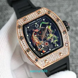 Relógio feminino RM Relógio mais recente relógio masculino de alta qualidade Dragon Eye