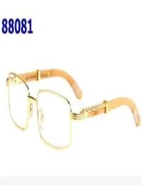 Wholemens Ahşap Güneş Gözlüğü Erkek ve Kadın Siyah Kahverengi Şeffaf Lens Çerçevesiz Marka Tasarımcısı Sürüş Glass7038462