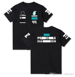 F1 Racer Tshirt Shortsleeved Hamilton Vettel Vistapan Racing Suit Round Neck Polyester QuickDrying kan anpassas292U8840710