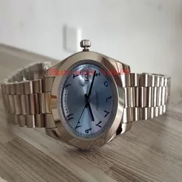 new Luxury Watches 228206 Platinum 40mm Day-Date 218206 Ice Blue Arabic Rare Dial Automatic Fashion Men's Watch Folding mecha288C