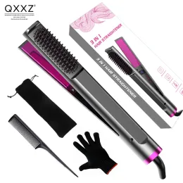 Irons qxxz żelazo 3In1 prostoczewnik wielofunkcyjny wyświetlacz LCD Profesjonalne wyprostowanie i curling salon fryzjerski narzędzie do włosów