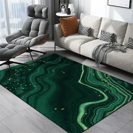 Carpets Dark Green Marble Pattern Living Room Bedroom Rug 3D Abstract Turquoise Texture Printed Kids DT17