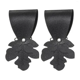 Belts 2pcs Clip Medieval Renaissance Belt Cosplay Skirt Hike Leaf Shape Stylish Black Brown Party Masquerade Costume Hiking Birthday