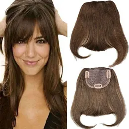 Bangs #4 Brazilian Human Hair Clipin Hair Bang Full Fringe Short Straight Hair Extension for women 68inch