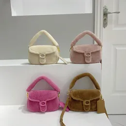 Novo designer de luxo saco para as mulheres mini bolsas macio pelúcia escritório sacos mão bolsas senhoras moda almoço bolsa ombro