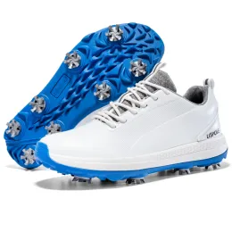 Schuhe Neue Golfschuhe Männer plus Größe 4047 Komfort Golf Sneaker im Freien wasserdichte Wanderguneen Männer mit Spikes