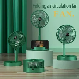 Elektriska fläktar vikbar fläkt bärbar golvfläkt Silencioso Ventilador Portatil USB -batteri Tredje Gear Summer Desk Outdoor Camping Fan 240319