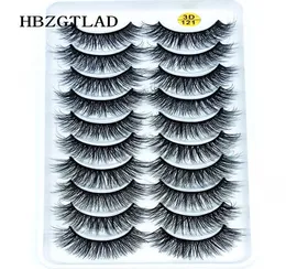 2019 New 10 Pairs 100 Real Mink Eyelashes 3D Natural False Eyelashes Mink Mink Soft Shepyash Extension Kit Cilios 1219881237