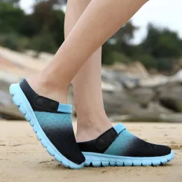 Botas quaoar verão masculino sandálias respiráveis malha sandália machos praia masculina sapatos água chinelos masculinos slides sapatos baratos