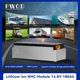 Grade A NMC 14,8 V 180 Ah Lithium-Ionen-Batteriemodul 4S1P für ESS EV RV Boot Camping Elektroroller Dreirad Motorrad Energie