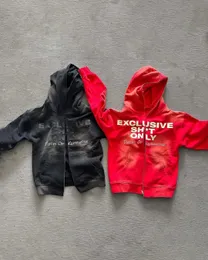 Harajuku mektup baskı hoodies sweatshirt hip hop amerikan fermuarlı y2k sokak kıyafetleri goth kadın giyim caddesi kıyafetleri 240315