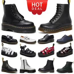 Stiefel für Männer, Frauen, Designer, Schwarz, Weiß, Rot, Blau, Grün, Braun, Leder, Plateaustiefeletten, Dr. Martin, Herren- und Damen-Outdoor-Sandalen, Knöchelschuhe