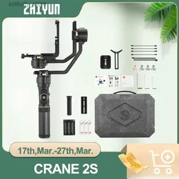 Stabilizzatori Zhiyun CRANE 2S Stabilizzatore giunto universale per fotocamera portatile a 3 assi compatibile con fotocamera mirrorless Fuji Nikon SLR Q240319