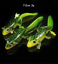 20 Stück / Lot 75 cm 3 g Elliot Frog Soft Baits Lures 3D Eyes Silicone Fishing Gear F24299848