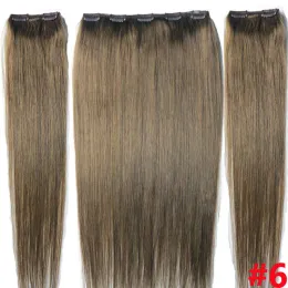 Estensioni dei capelli umani Remy brasiliani Chocala con clip nei capelli 20 "28" 120 g Set 3 pezzi