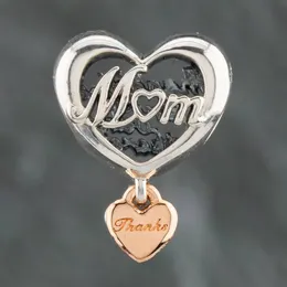 Thank you mom heart fit men ladies birthday gift mother's day gift pendant beads bracelet necklace jewelry 789372C00 fashion Jewel