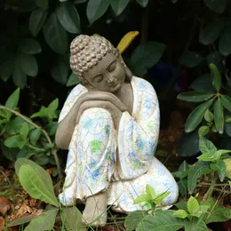 Dekoracyjna figurka shakyamuni żywica śmiech Buddha Statua Domowa dekoracja zewnętrzna do ogrodowego patio weranda