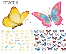 24pcs Nail Sticker Butterfly Flower Water Transfer Decal Sliders for Nail Art Decoration Tattoo Manicure Wraps Tools Tip3338540