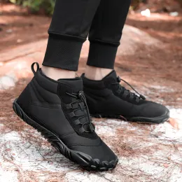 Stivali sneaker da jogging caldi inverno donne uomini gomma in gomma che corre a piedi nudi non fluip non traspirabile per camminare all'aperto