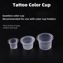 Accesories 1000pcs torba S/M/L Mikroblading Tattoo Tattoo Cup Cap Pigment Przezroczysta Uchwyt pojemnik na igły Tatuaż