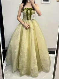 Повседневные платья 2024, весеннее женское платье принцессы, обручальное сетчатое французское винтажное милое корейское сказочное вечернее платье