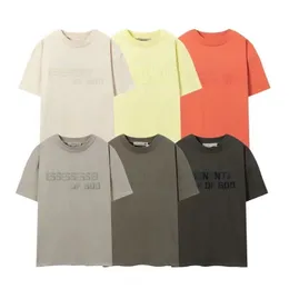 camicie firmate camicie t-shirt da uomo unisex moda vestibilità ampia manica corta 260g puro cotone petto stampa di lettere in silicone 3D prezzo all'ingrosso