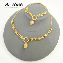 Bangle Ayong Dubai 24K Gold Gold Chrronia Gold Biżuteria Zestaw biżuterii punk Punk Oryginalna bransoletka