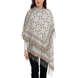 Halsdukar mode lyxiga kabyle smycken tassel halsduk kvinnor vinter fall varma sjalar wraps damer marocko amazigh matta