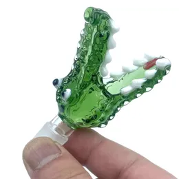 Hosahs Crocodile Head Glass Bong Accessroies Recycler Dab Rig Glass Water Bongs Tillbehör 14mm Joint Bowl